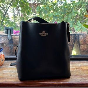 NEW Coach Bag: bucket hobo style. Long and short strap.